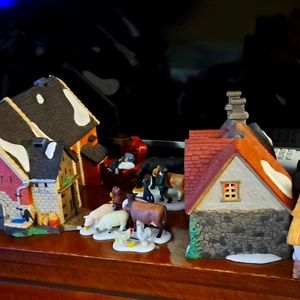 Vintage Dept 56 Pieces from Dickens Village Collection, 1988-1995.  Nine bldgs